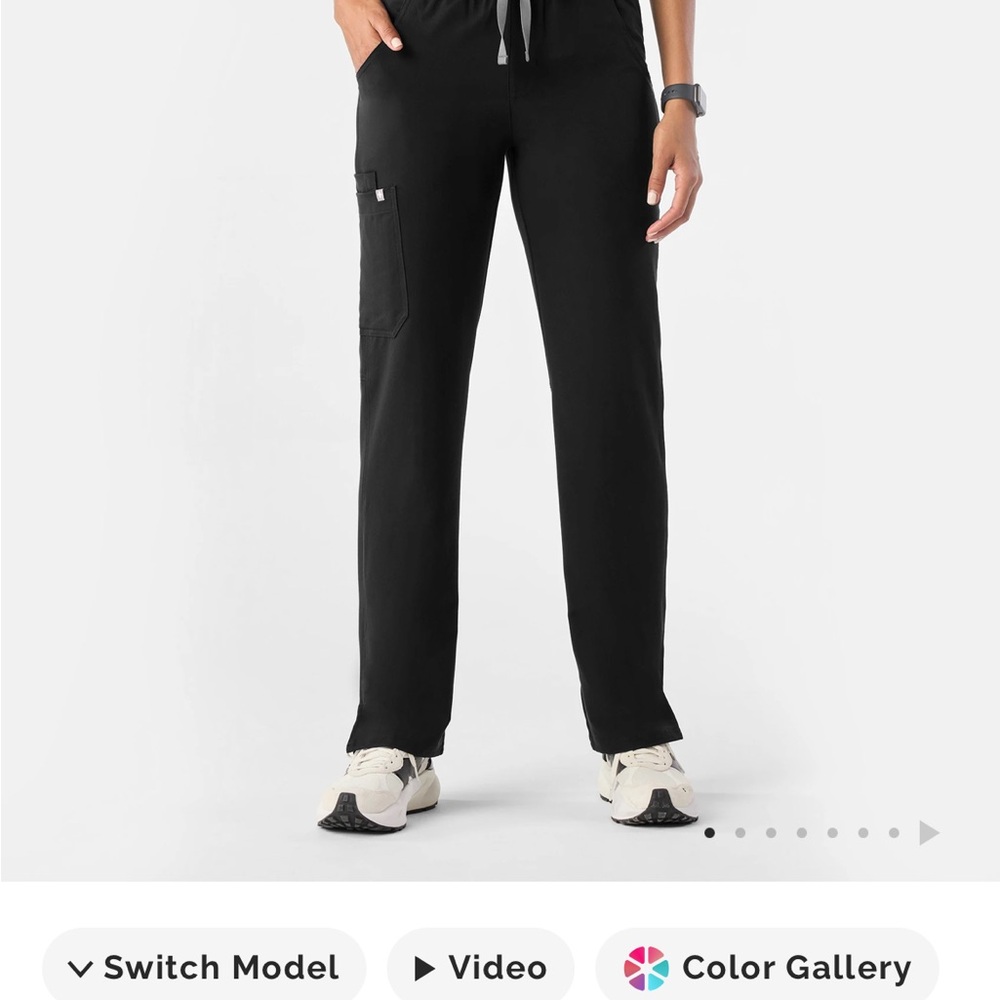 Figs Black Cargo Pants